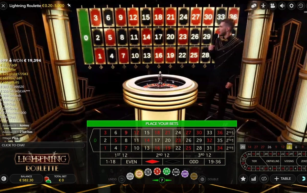 lightning roulette game